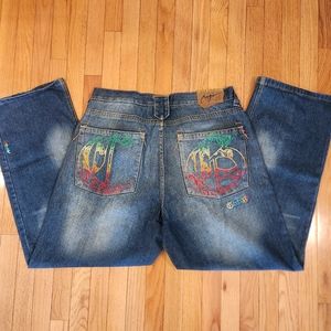 Coogi Vintage Embroidered Denim Blue Jeans